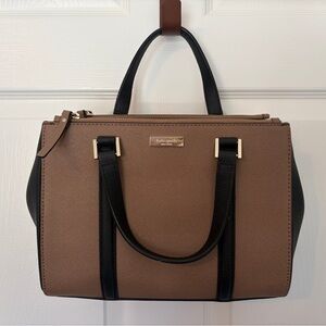kate spade Brown and Black Two-Tone Structured Purse